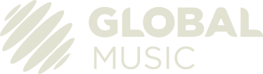 Logotipo Global Music branco